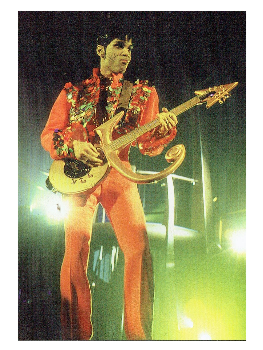 Prince – Postcard Original Printed In England By Pyramid Guitar Symbol