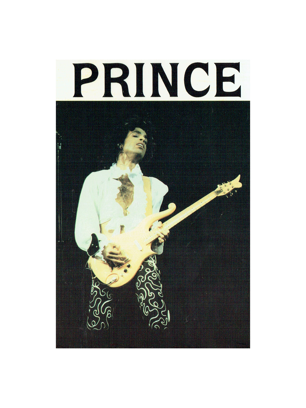 Prince – Postcard Original Printed In England Livesexy White Guitar