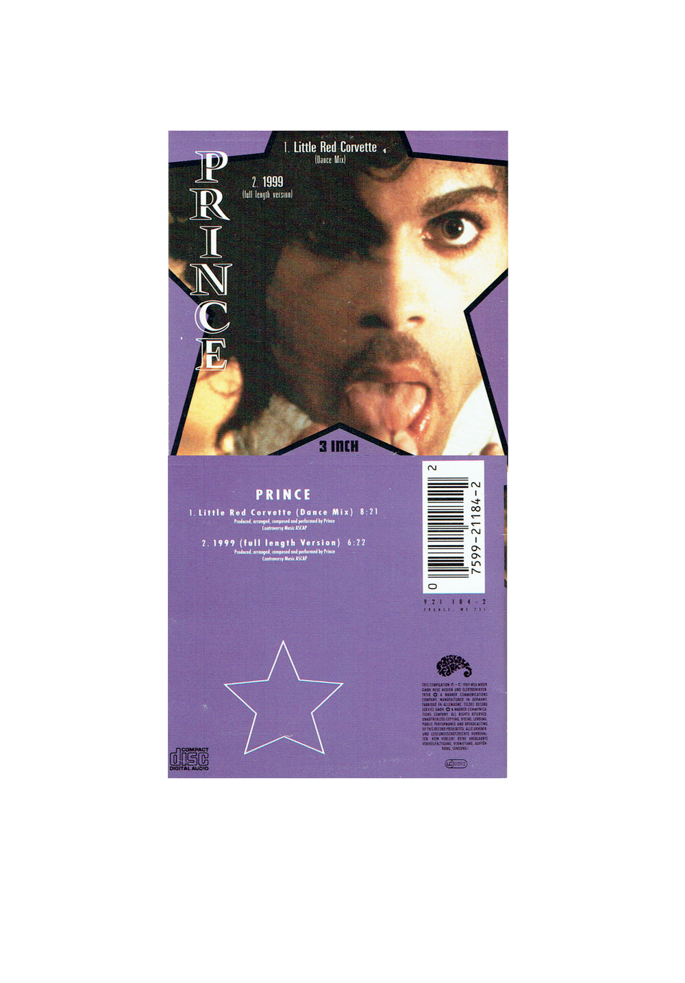 Prince – Little Red Corvette (Dance Mix) CD Mini, Single Reissue Europe Preloved: 1989