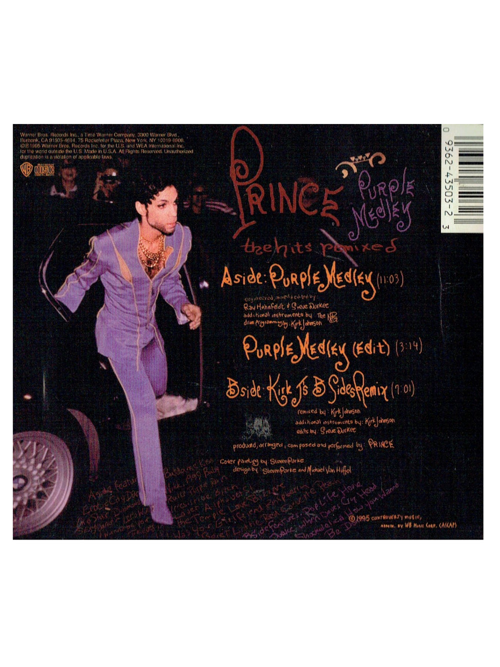 Prince Purple Medley CD Single Flip Case 1995 Original USA Release Rare