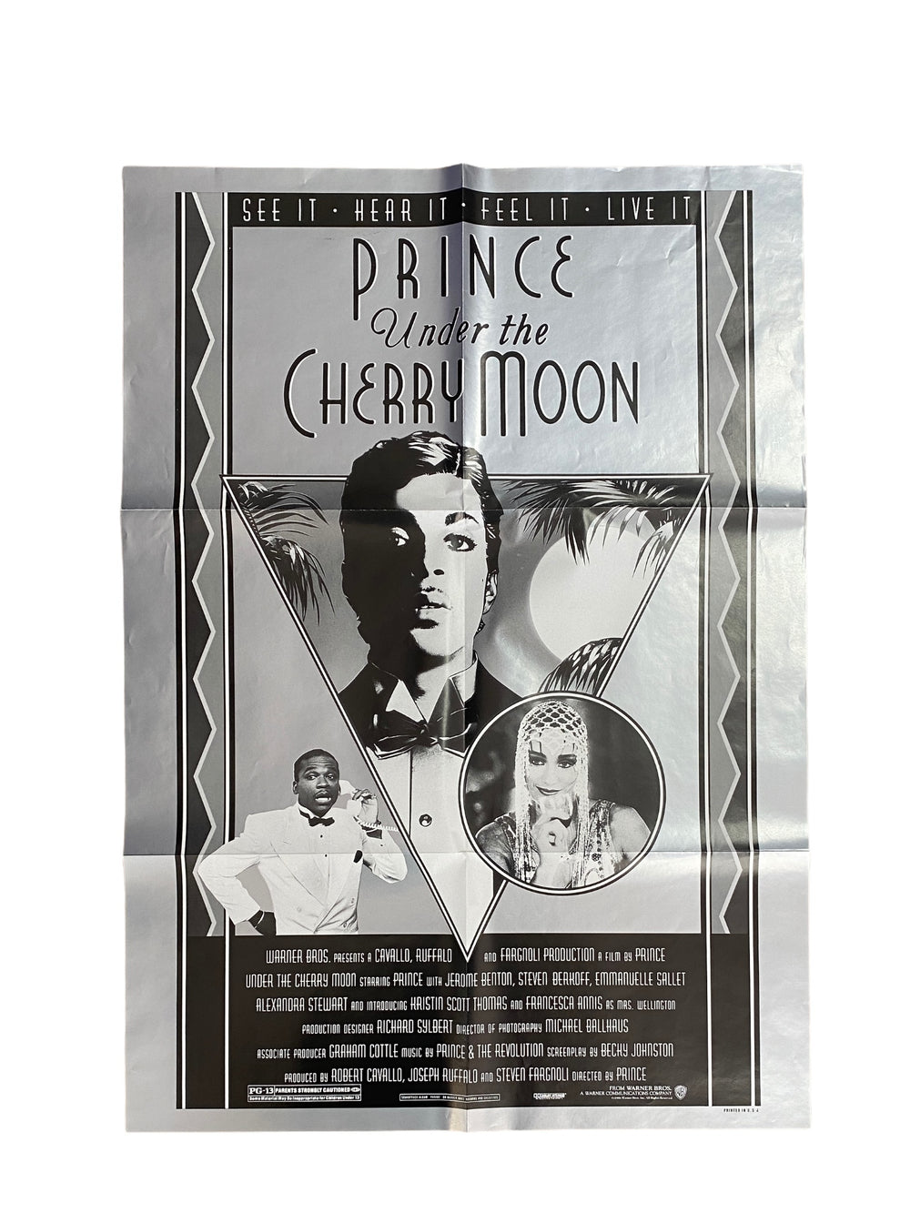 Prince – Under The Cherry Moon Official Movie Poster Silver Folded