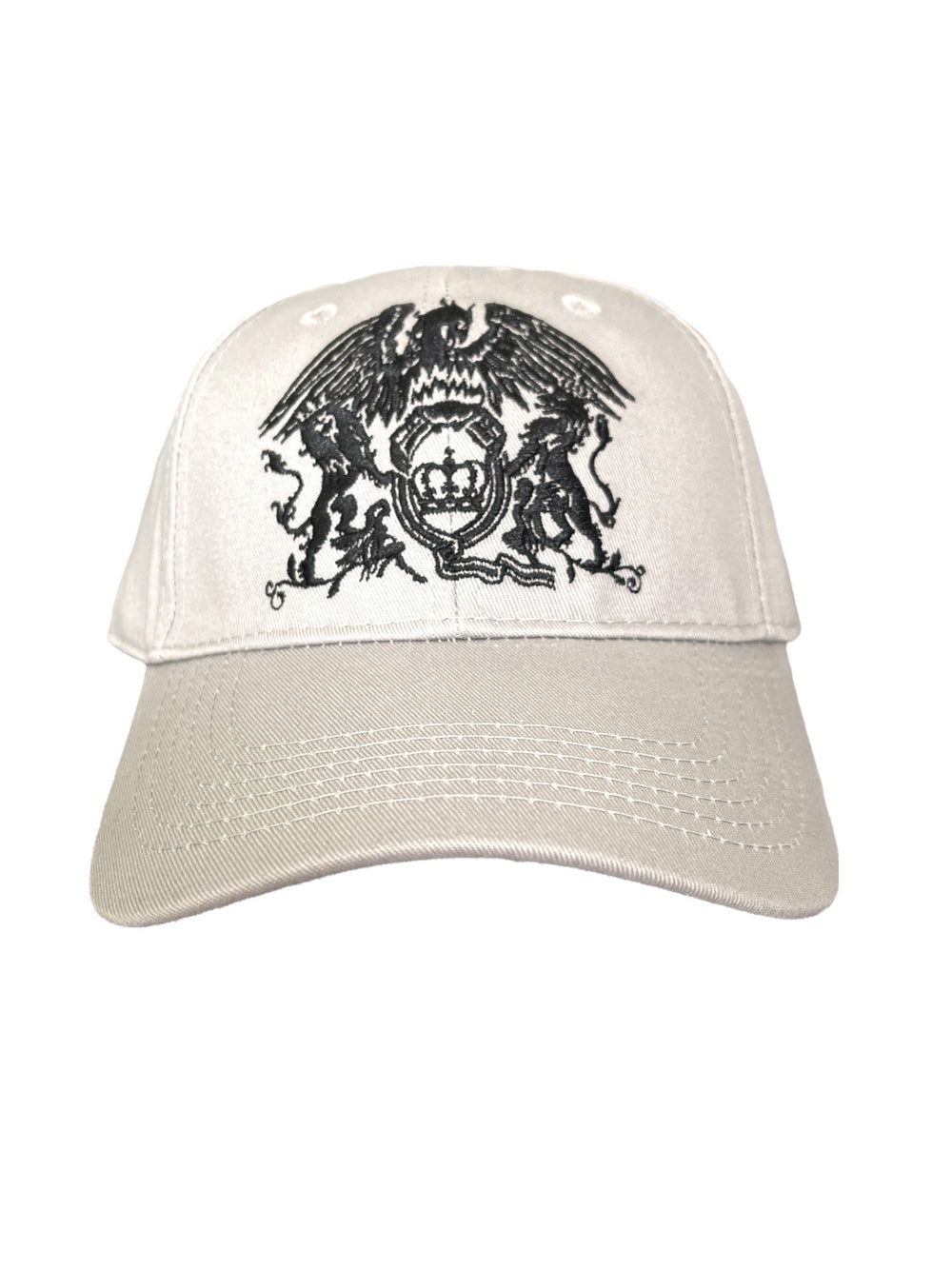 Queen Official Peak Cap Crest & Name Embroidery Adjustable New GREY