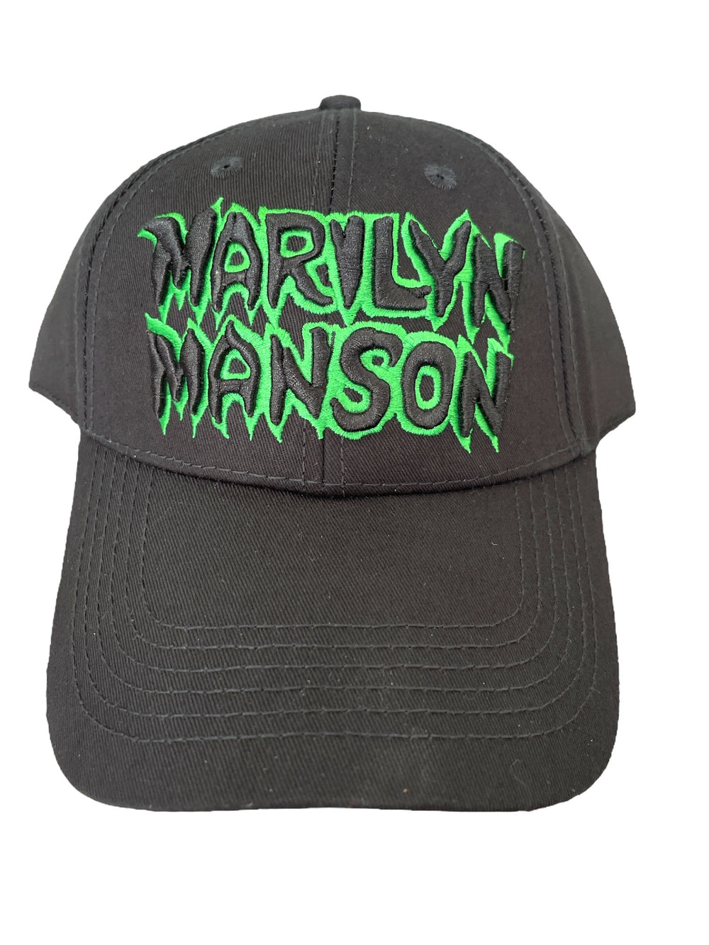Marilyn Manson Name Logo Official Chunky Embroidered Peak Cap Adjustable