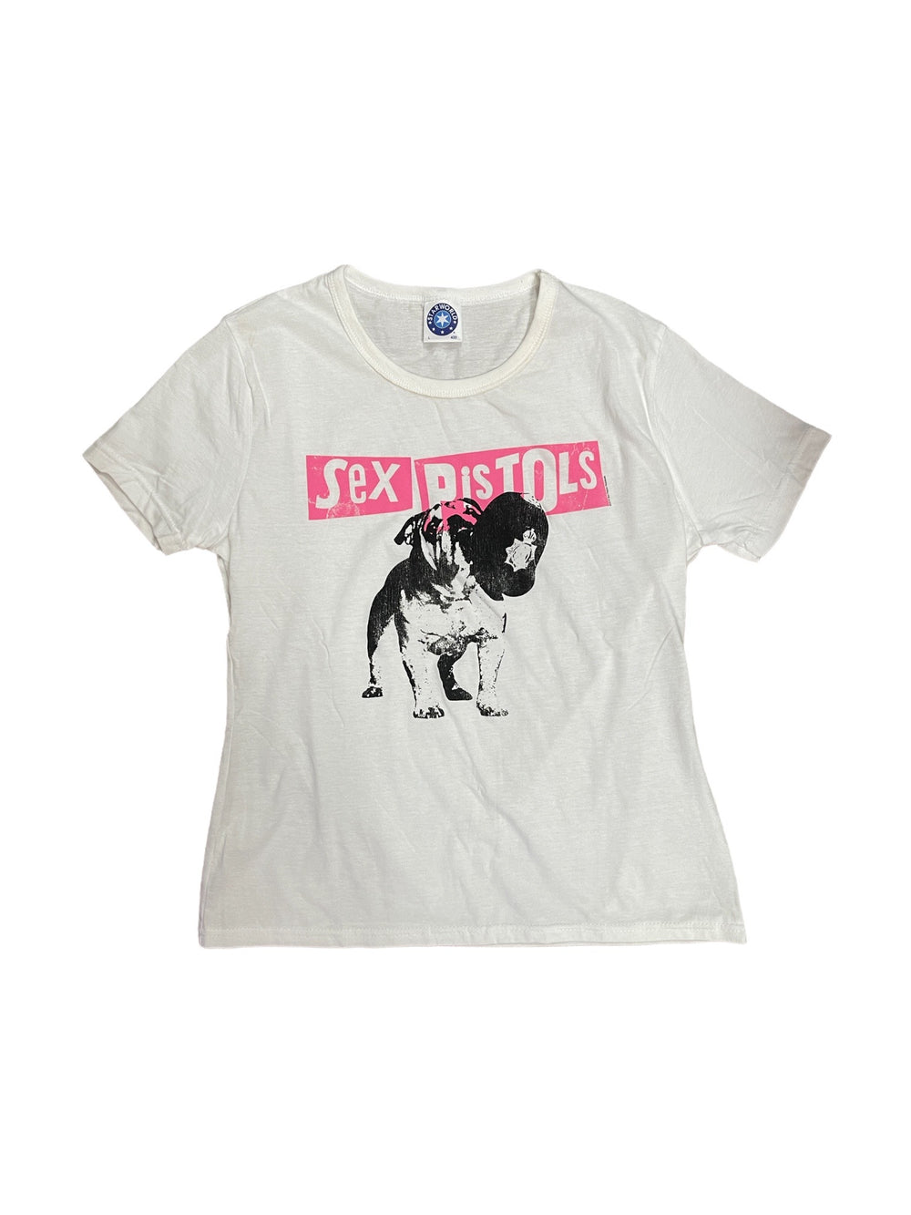 Sex Pistols BULL DOG White Ladies Official T-Shirt Brand New Various Sizes