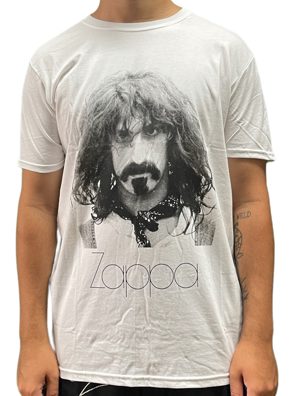 Frank Zappa Thin Logo Portrait Official Unisex T Shirt Brand New Various Sizes
