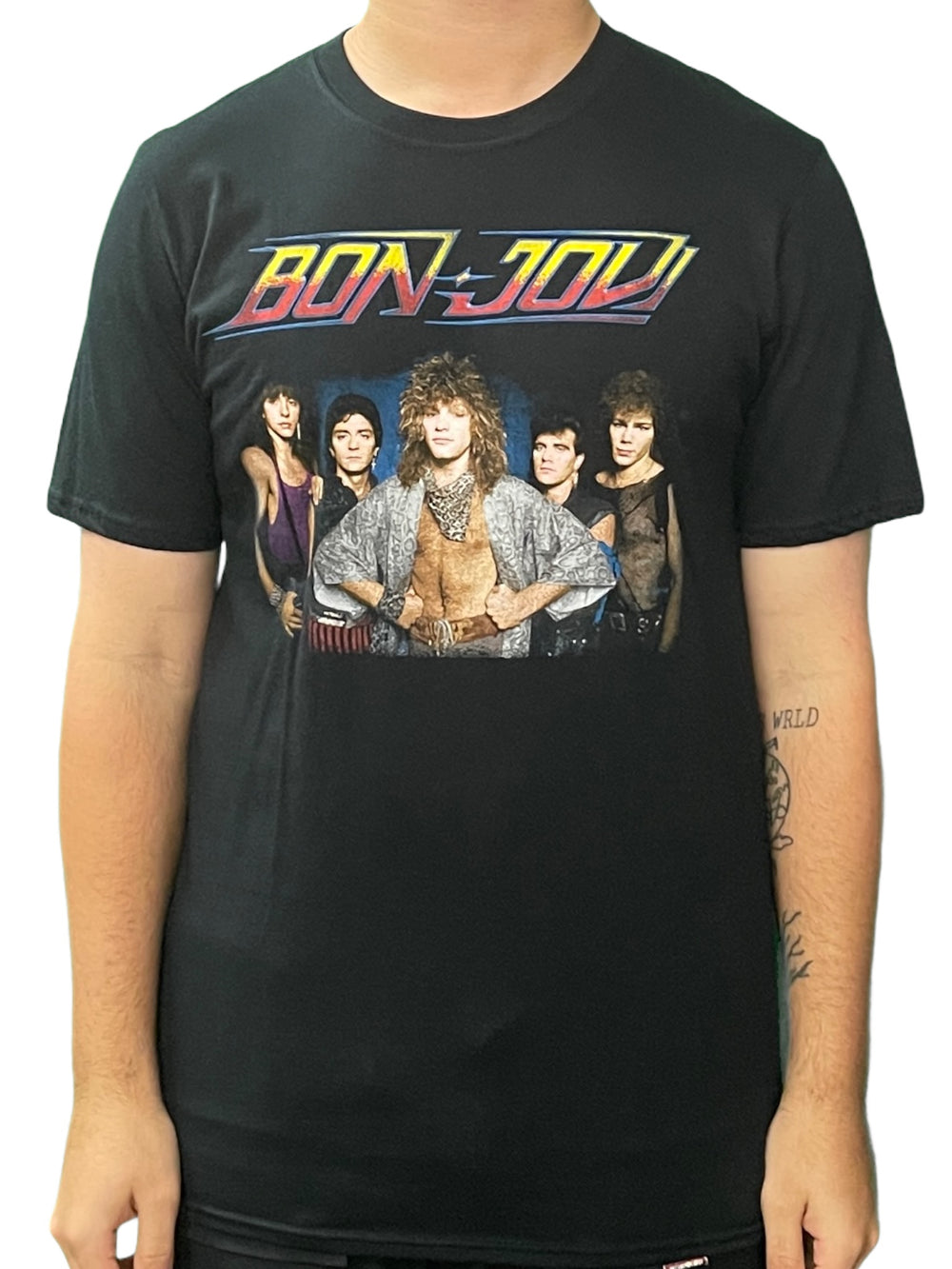 Bon Jovi Tour '84 Official Back Print Unisex T Shirt Brand New Various Sizes