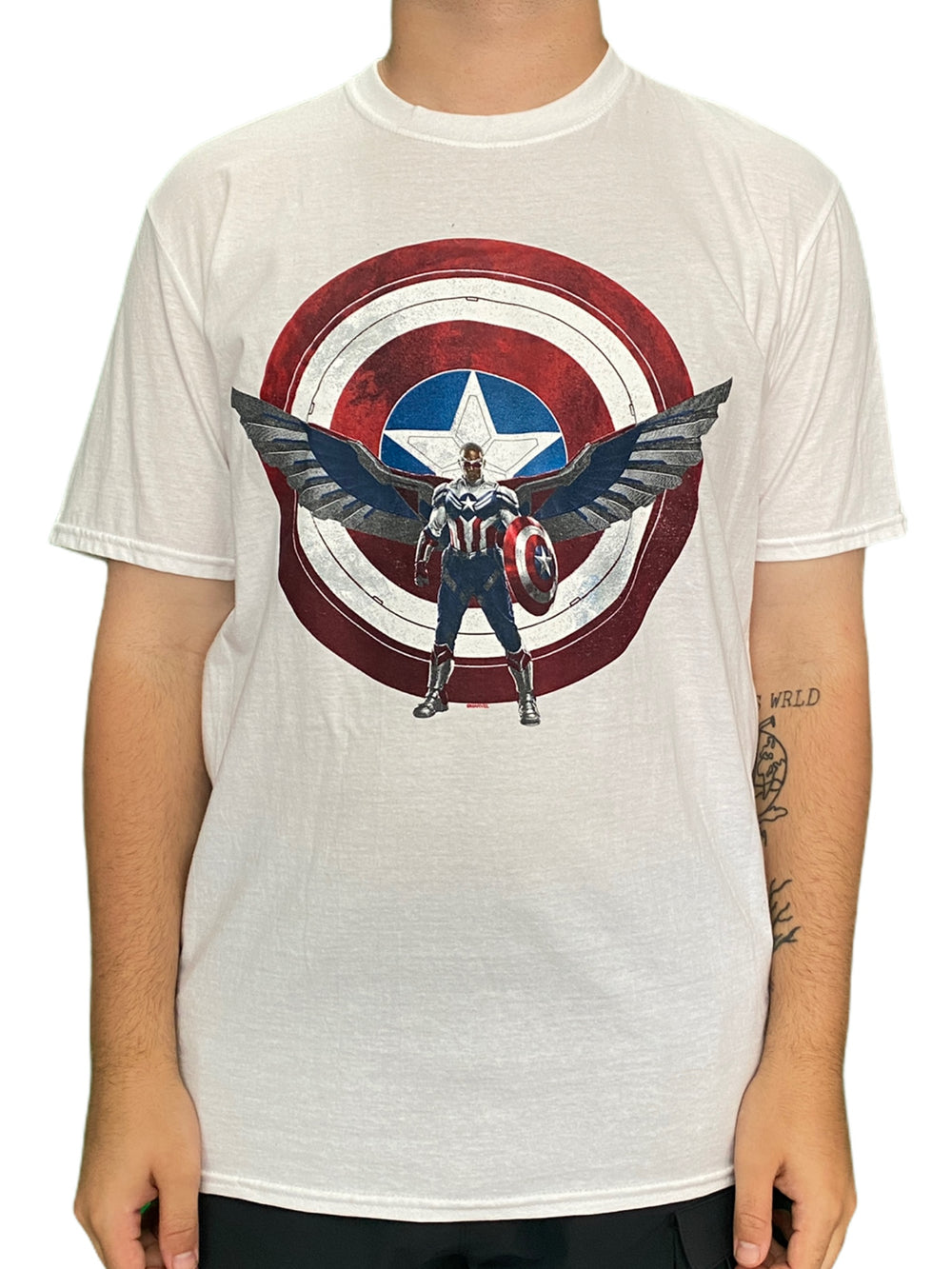 Captain America Chest Pose White Marvel Comics Unisex Official T Shirt Brand New Various Sizes