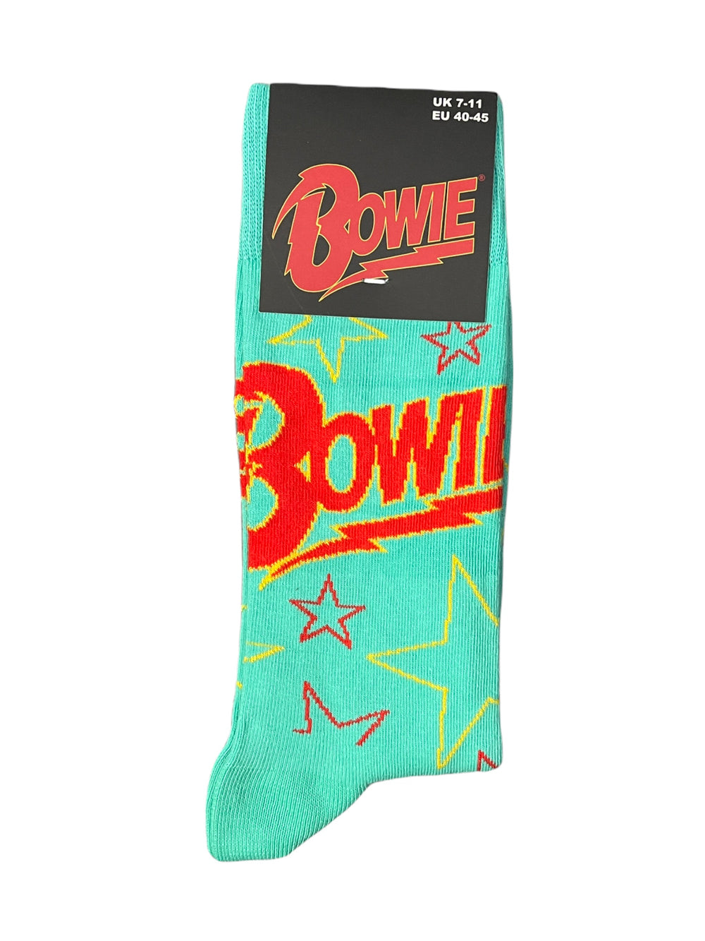 David Bowie STARS GREEN Official Product 1 Pair Jacquard Socks Brand New