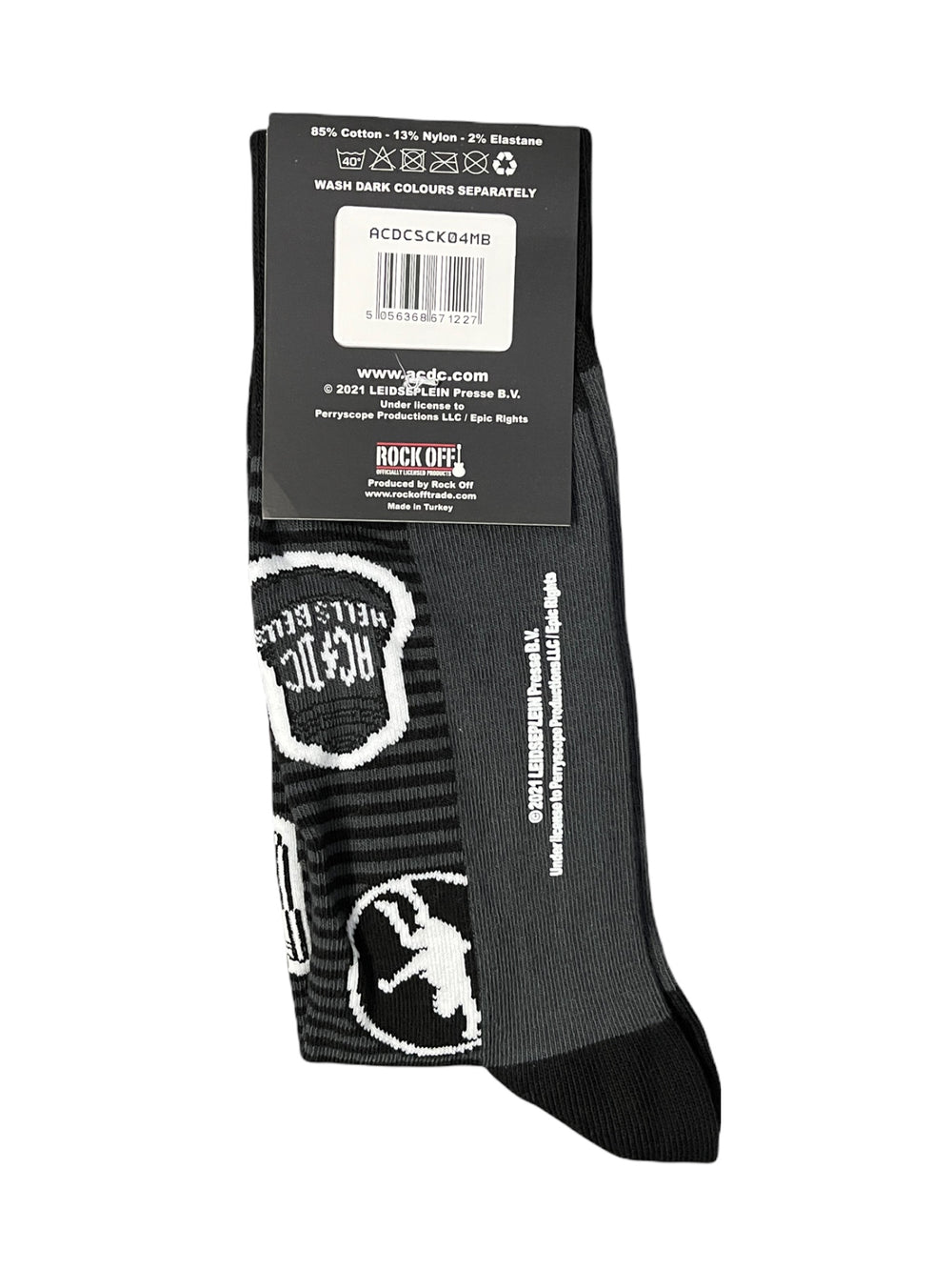AC/DC Icons Official Product 1 Pair Jacquard Socks Brand New