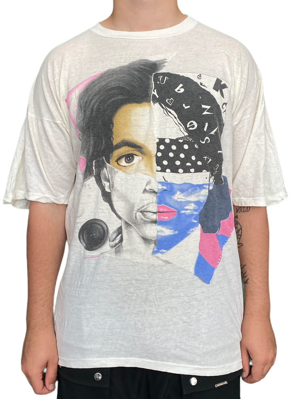 Prince – Official Vintage 1988 Lovesexy Tour PRN Productions Unisex T Shirt Face