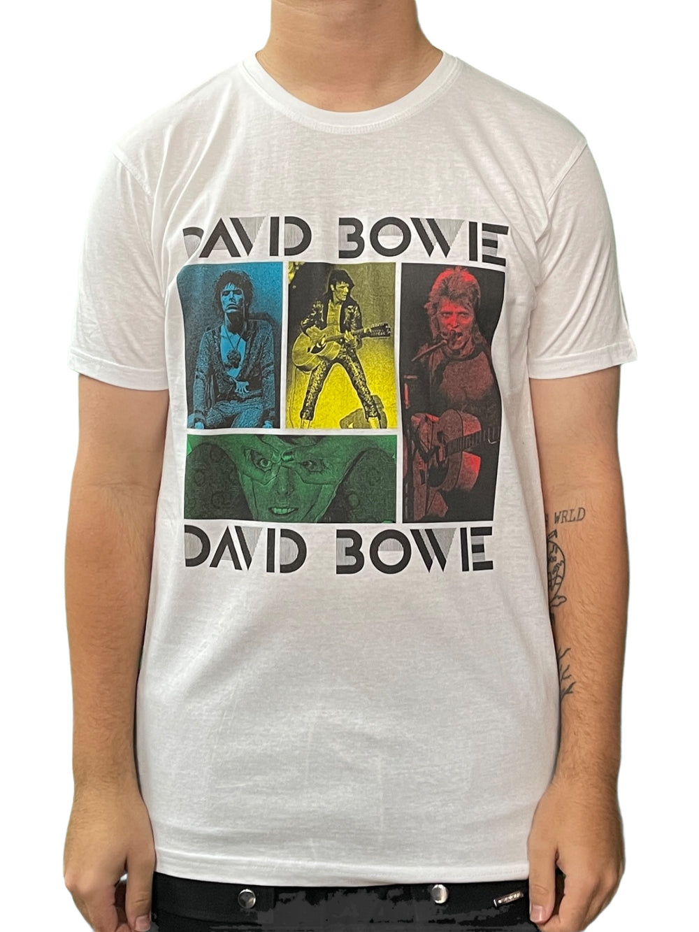 David Bowie - Mick Rock Photo Collage Unisex Official T Shirt Brand New Various Sizes
