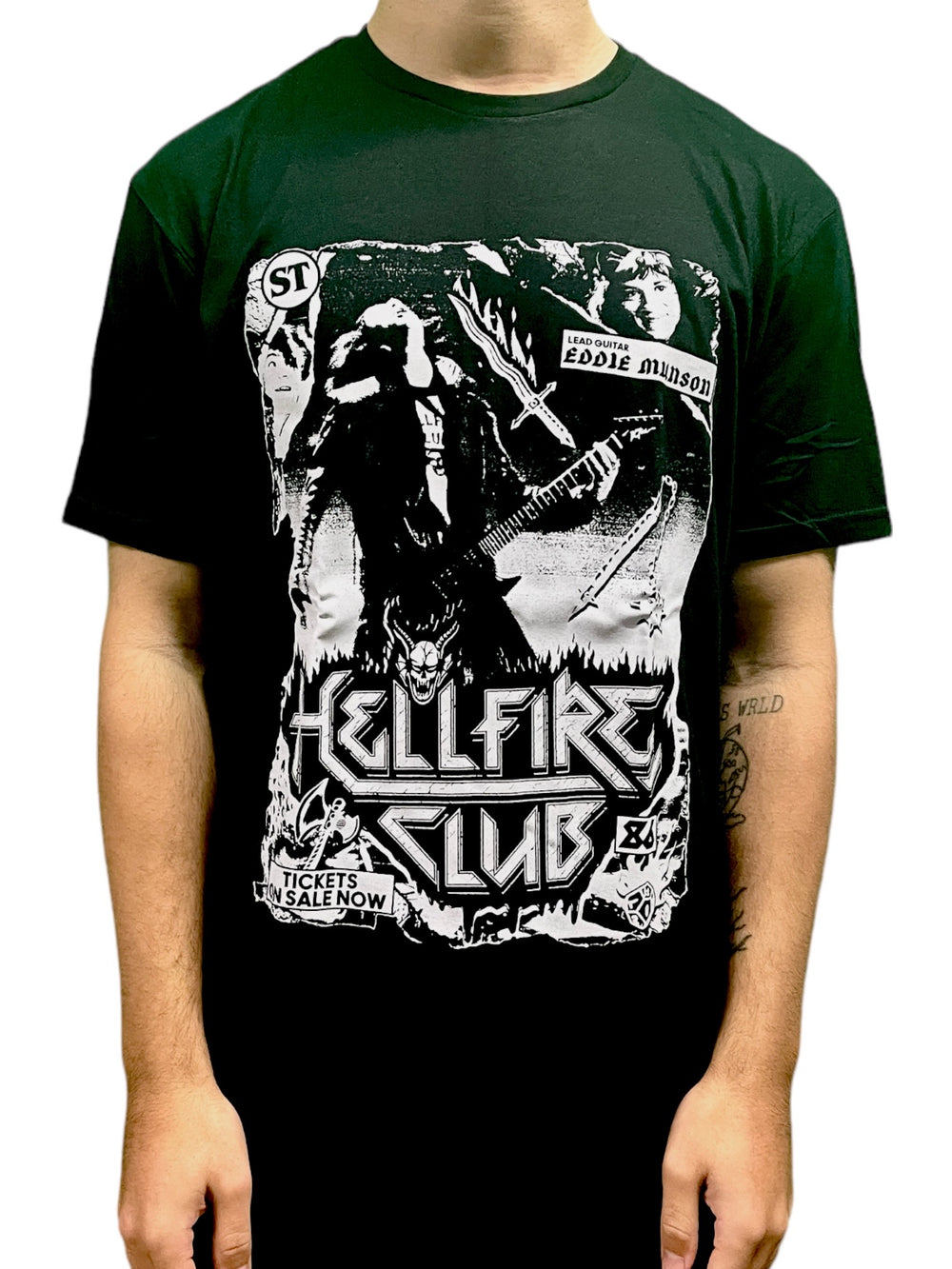 Stranger Things Eddie Munson Hellfire Club Rock Poster Unisex Official T Shirt Brand New Various Sizes