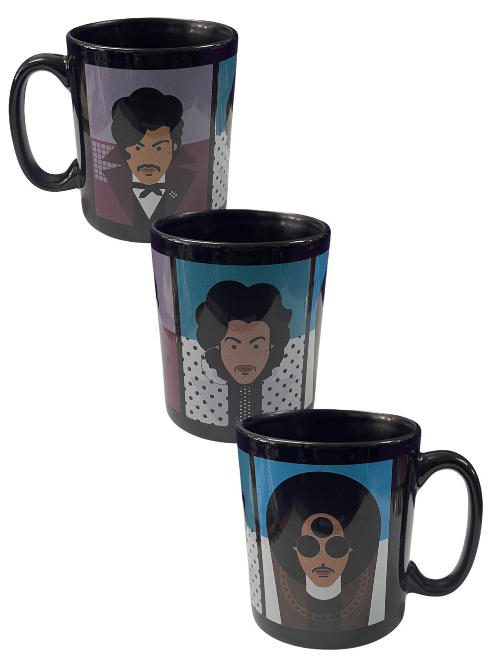 Prince Many Faces Of Official Licensed Ceramic Mug Black XCLUSIVE