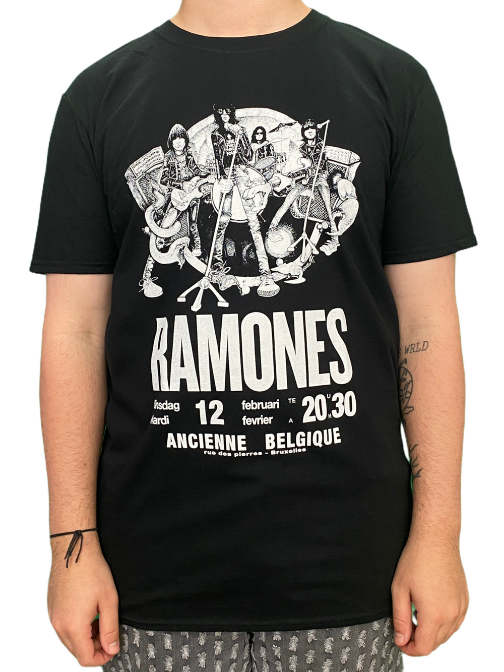 Ramones The - Belguique Unisex Official T Shirt Brand New Various Sizes