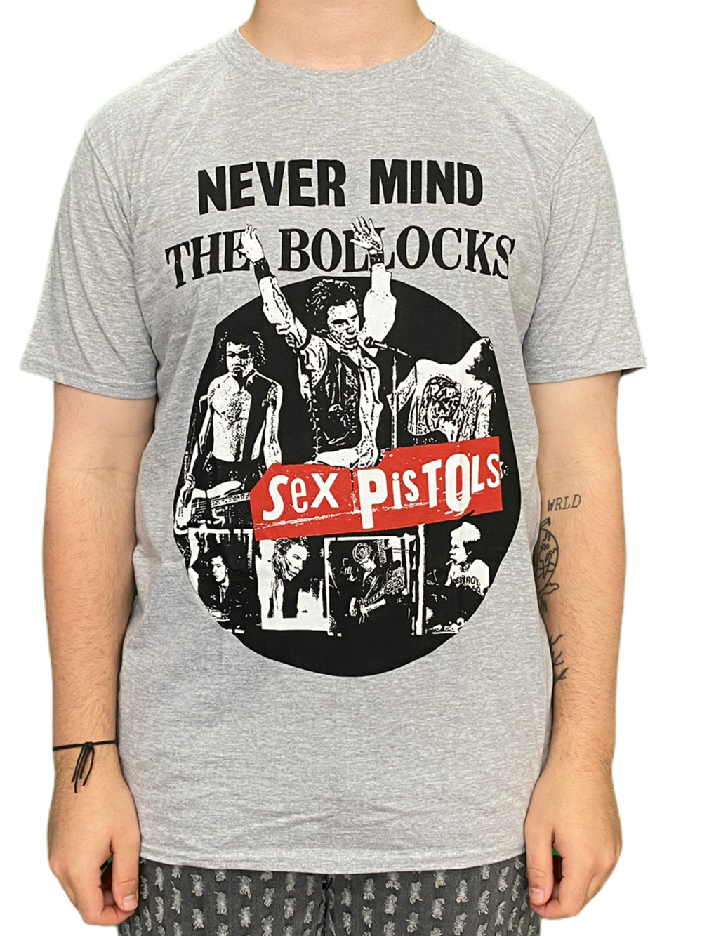Sex Pistols NMTB Grey Live Unisex Official T Shirt Brand New Various Sizes