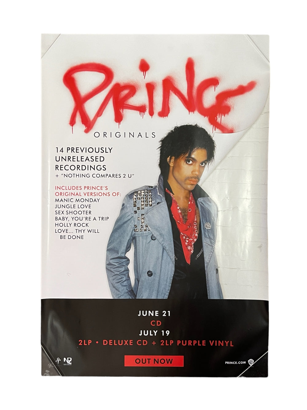 Prince – Originals 2019 Promotional Poster AS NEW 30 X 20