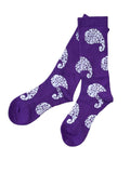 Paisley Park Official Mid Calf Socks Brand New Purple Multi Logo Prince