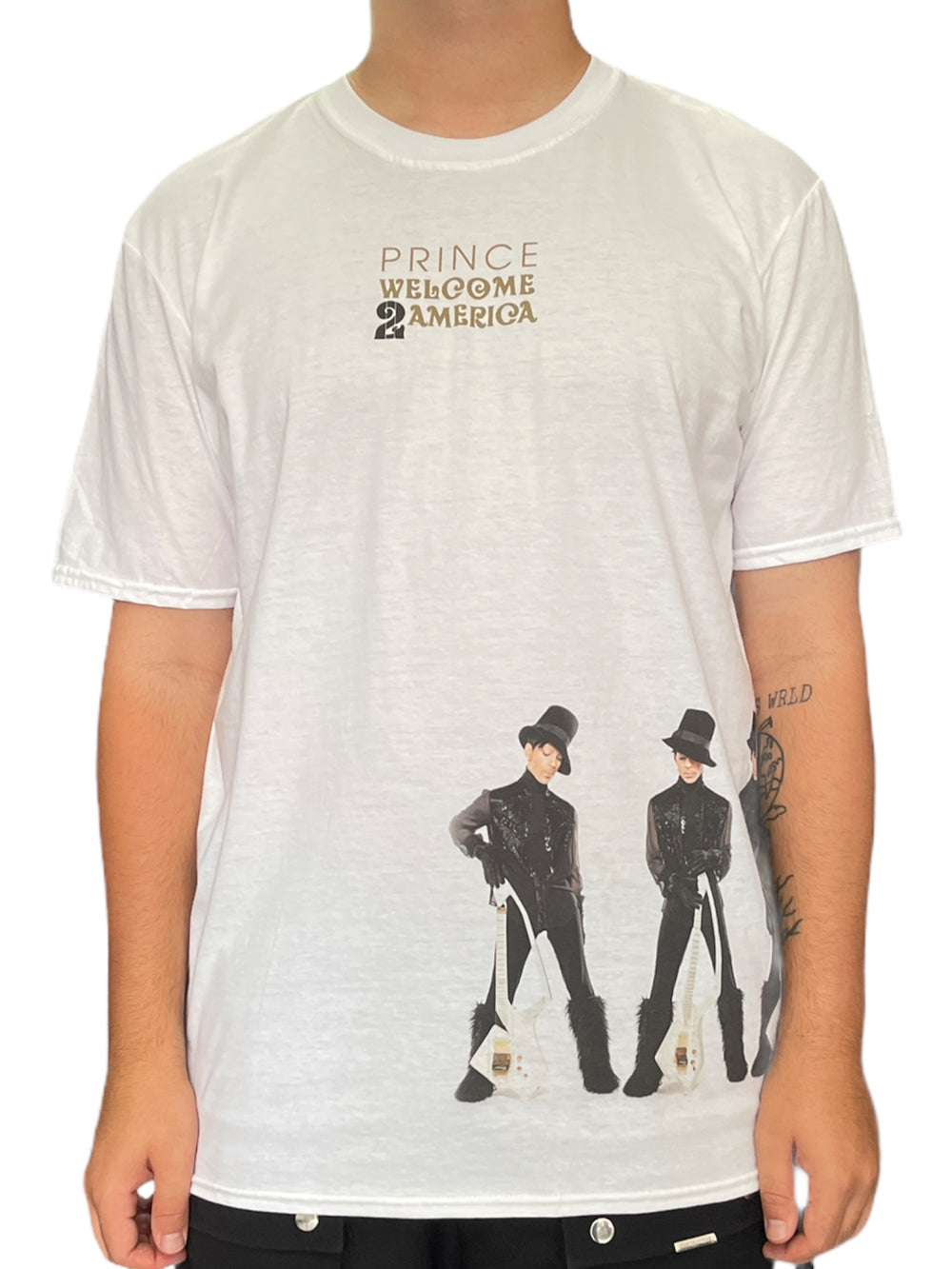 Prince – Welcome 2 America Unisex Wrap Around T-Shirt Official & Xclusive: NEW
