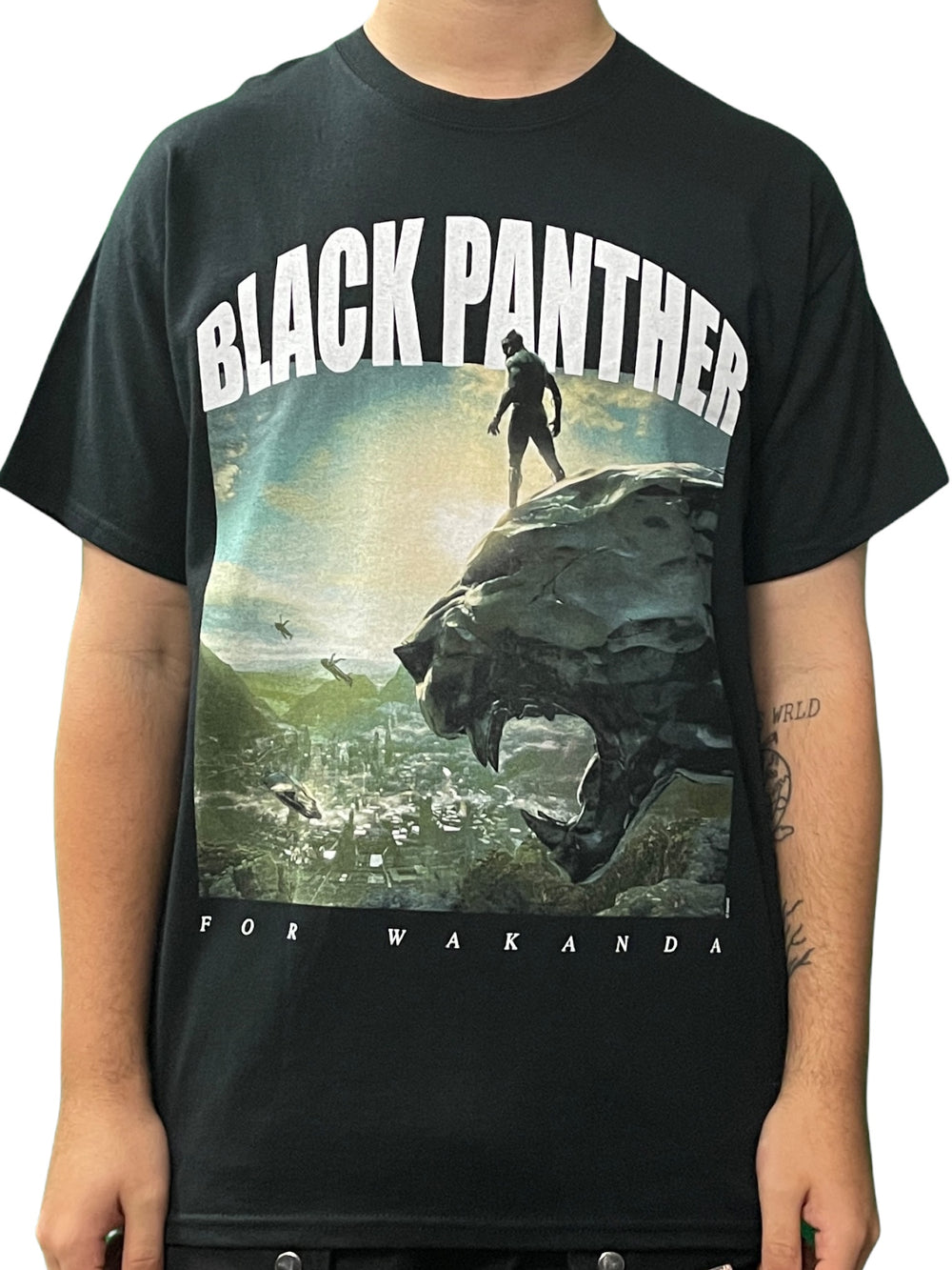 Black Panther Poster TEXT Marvel Unisex Official T Shirt Brand New Various Sizes