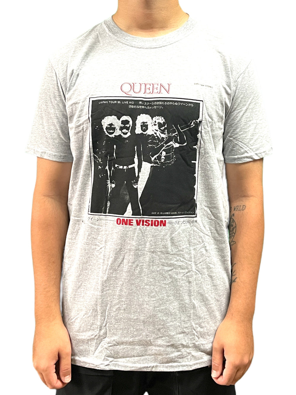 Queen - Japan 1985 Tour Unisex Official T Shirt Various Sizes Freddie Mercury Grey NEW