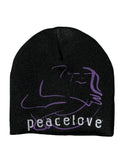 John Lennon - Beatles The Peace Love Logo Embroidery Official Beanie Hat One Size Fits All NEW
