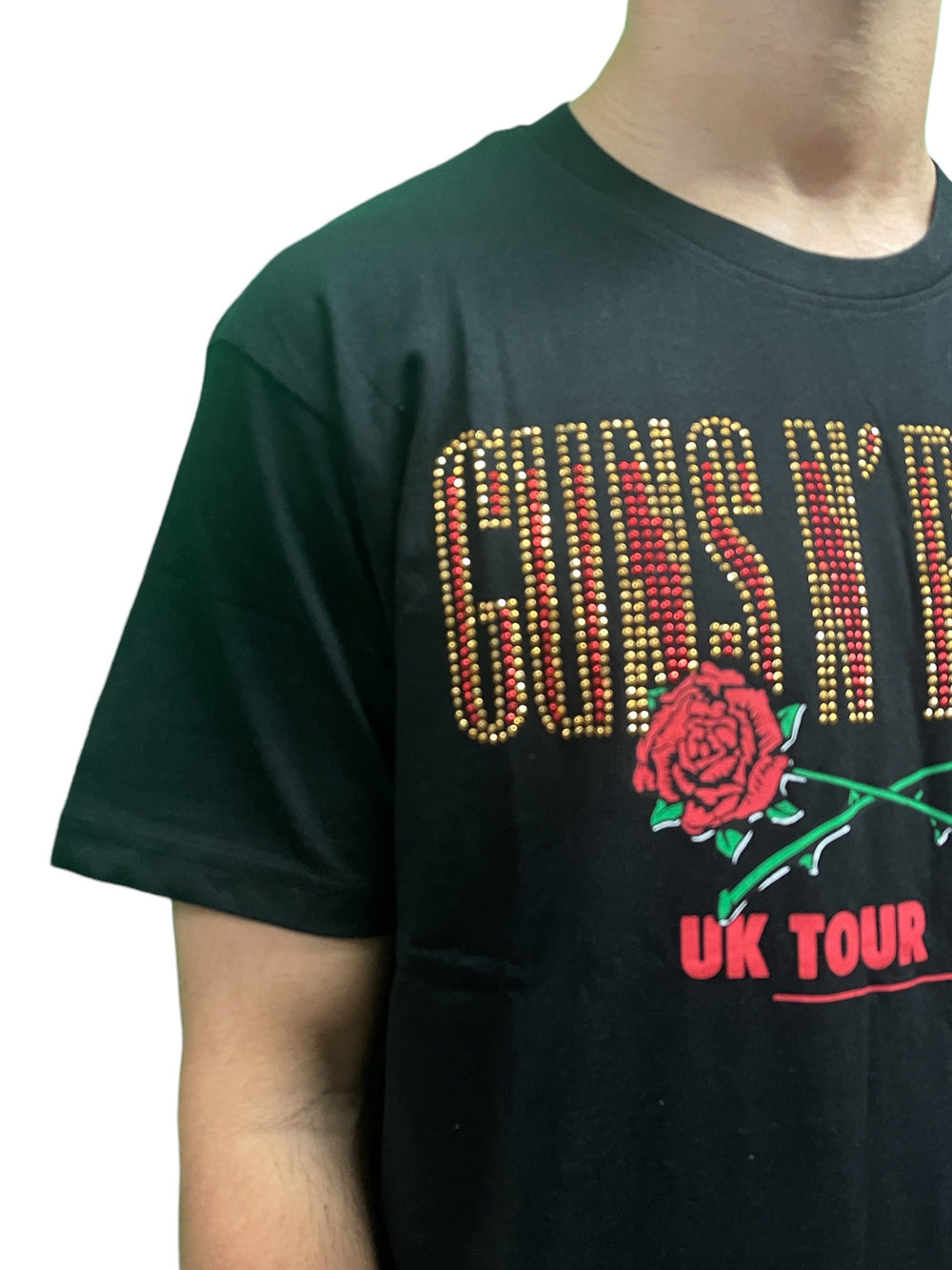 Guns N' Roses - '87 Tour  Logo Diamante Official Unisex T-Shirt Various Sizes