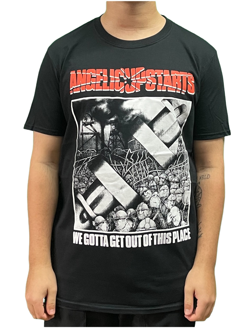 Angelic Upstarts Out Of This Place Unisex Official T Shirt Brand New Various Sizes