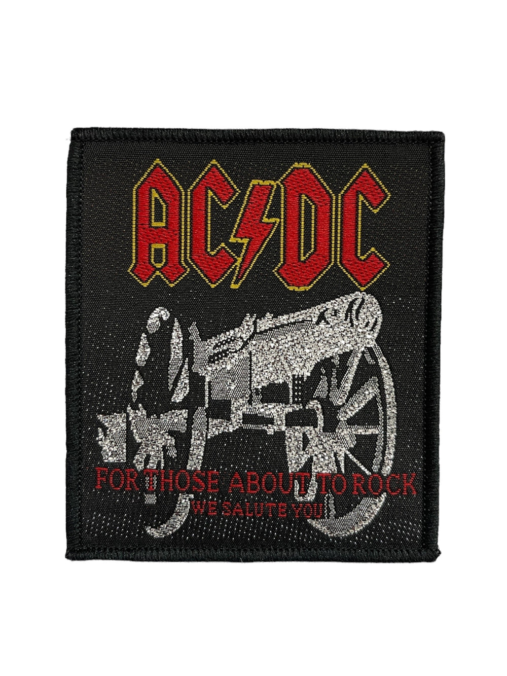 AC/DC For Those About The Rock Glitter Official Woven Patch Brand New