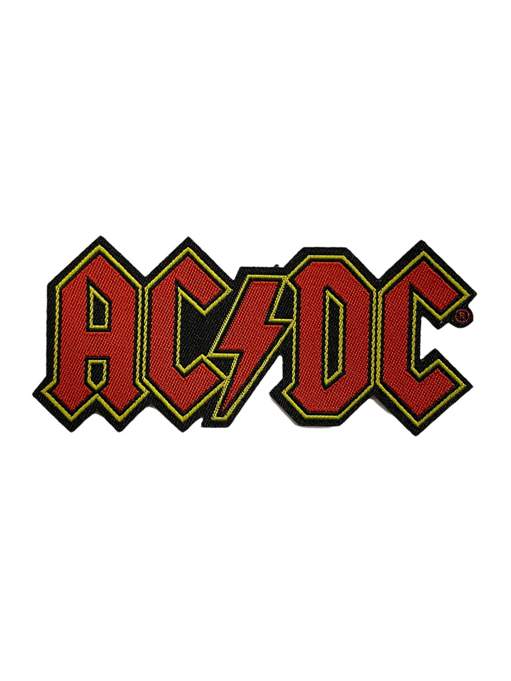 AC/DC Red Logo Official Woven Patch Brand New