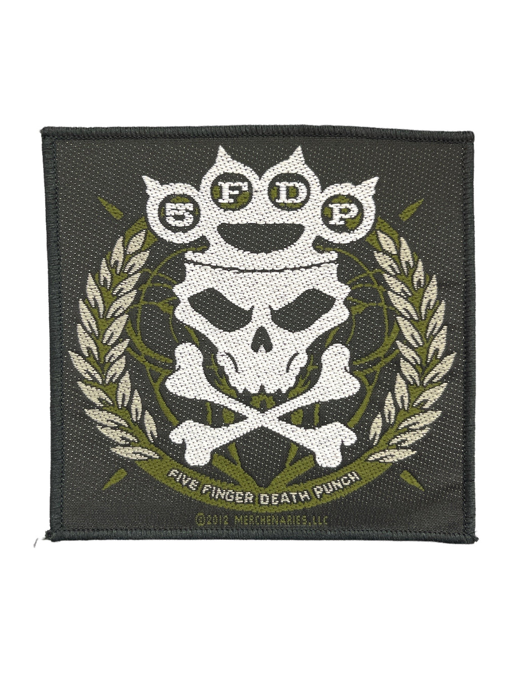 Five Finger Death Punch Skull Bones Official Woven Patch Brand New