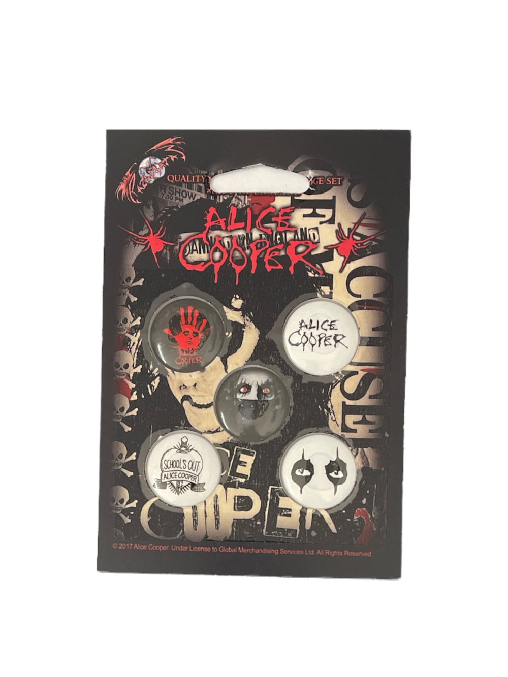 Alice Cooper Eyes Official Merchandise Badge Pack Brand New