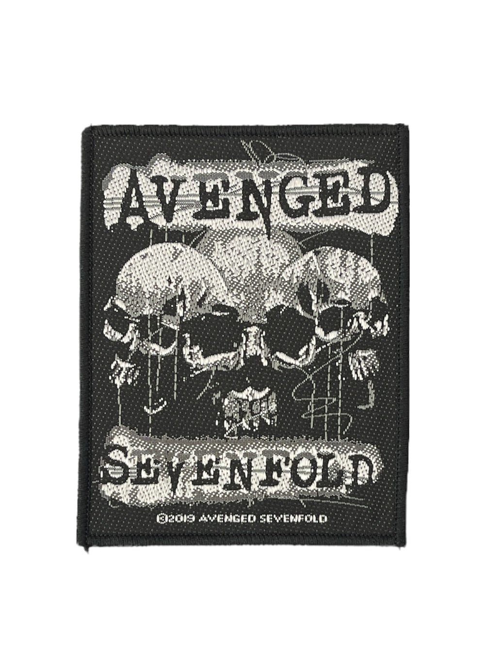 Avenged Sevenfold Standard Patch: 3 Skulls Official Woven Patch Brand New