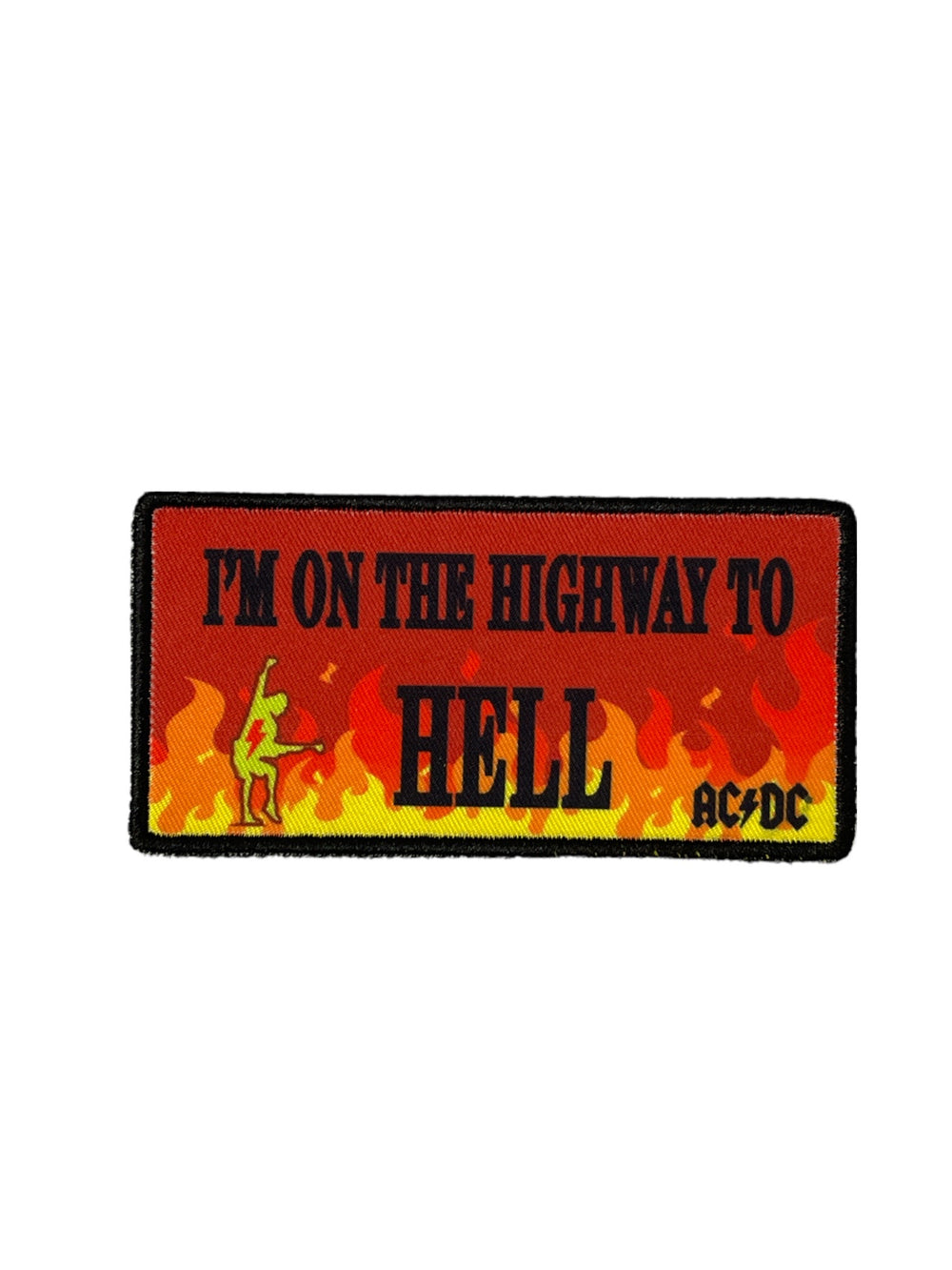 AC/DC Standard Patch: Highway To Hell Flames Official Woven Patch Brand New