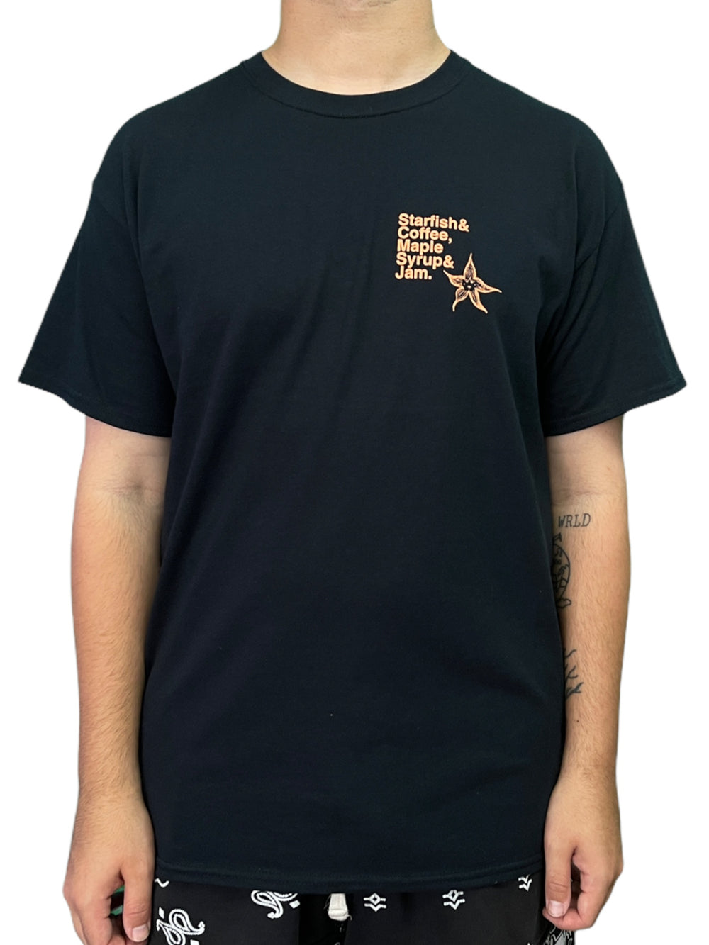 Starfish & Coffee USA Official Unisex T Shirt Brand New Prince Peach & Black Signature ED