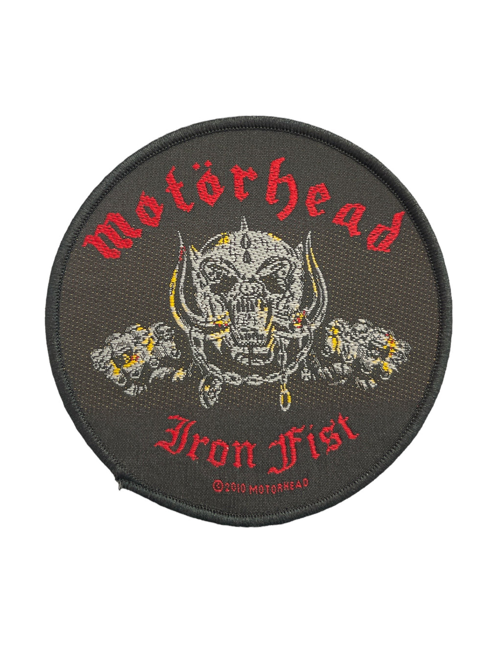 Motorhead Iron Fist Round Official Woven Patch Brand New