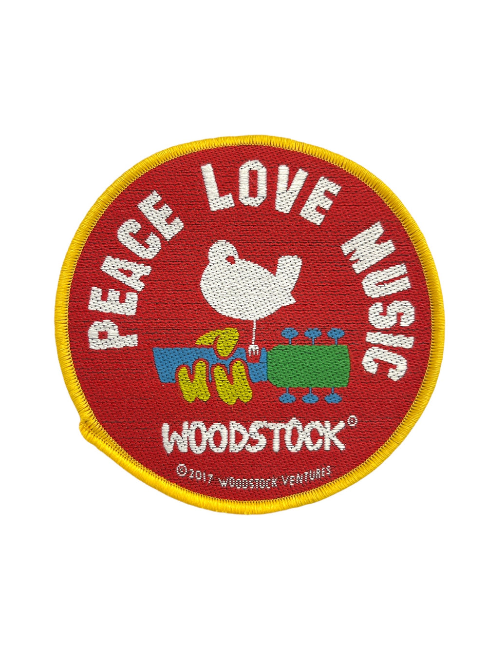 Woodstock Peace Love Music Official Woven Patch Brand New