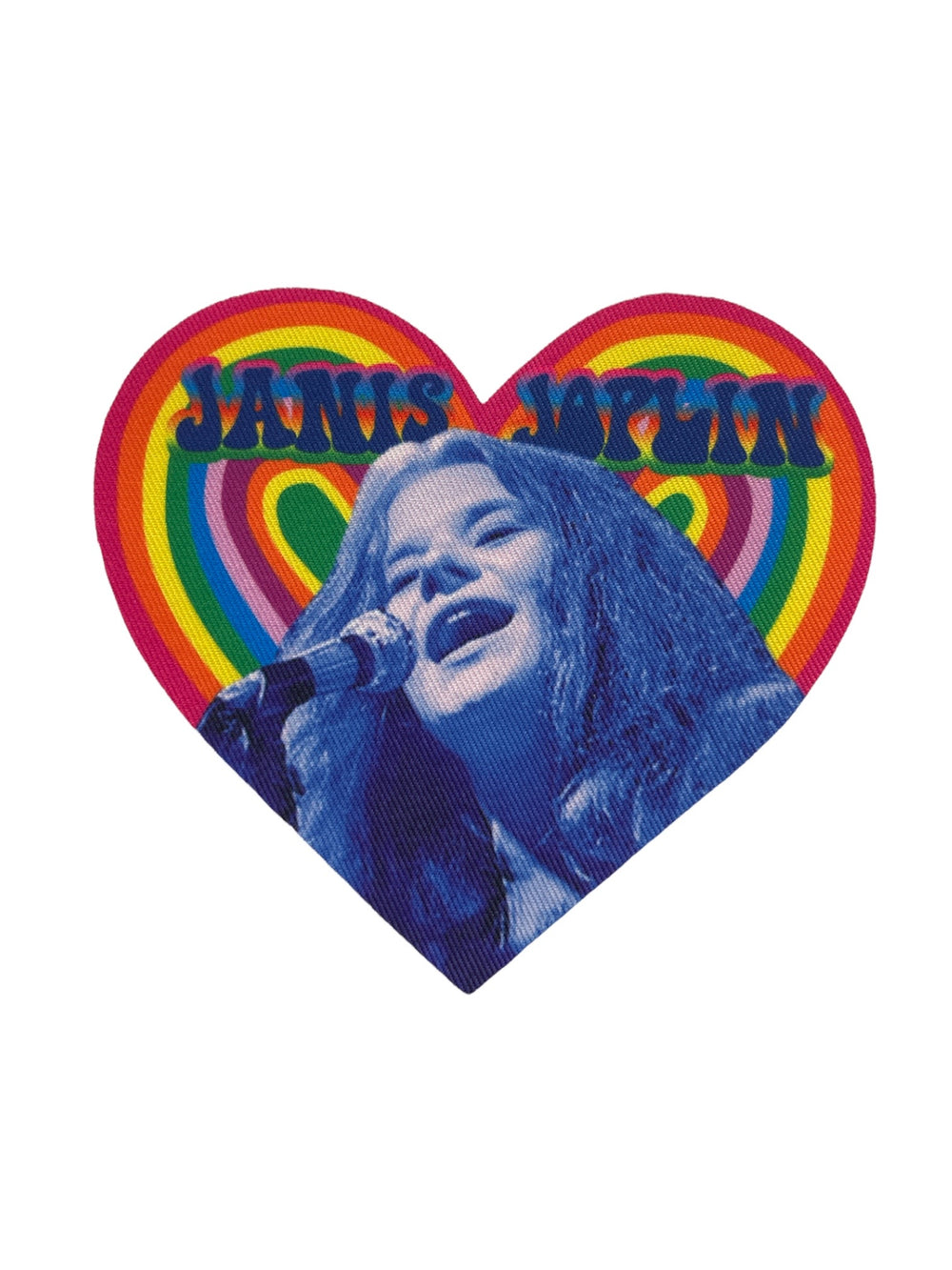 Janis Joplin Rainbow Heart Official Woven Patch Brand New