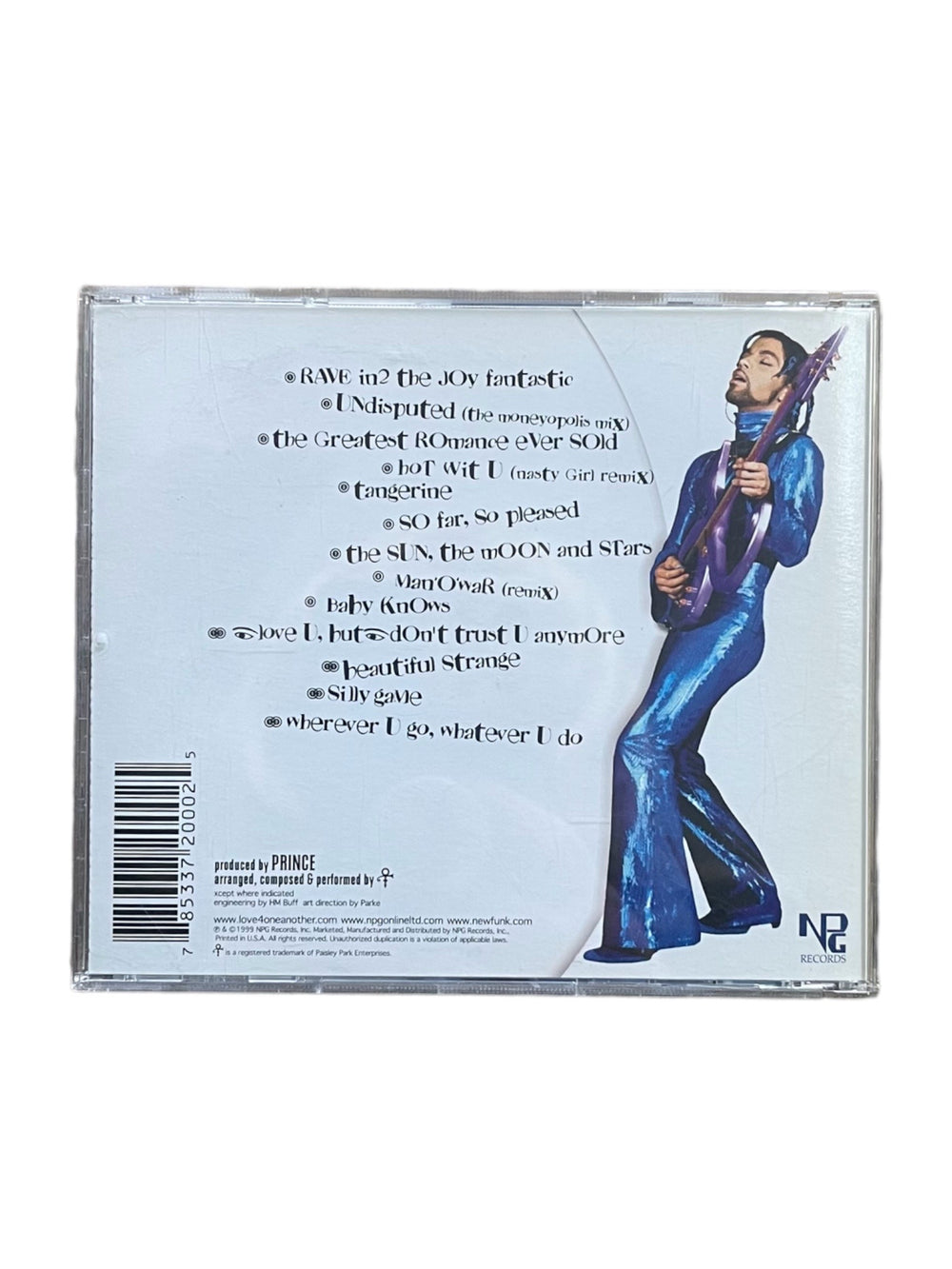 Prince – O(+> Rave In2 The Joy Fantastic MISPRINTED CD Album NPG Music Club Preloved: 2001