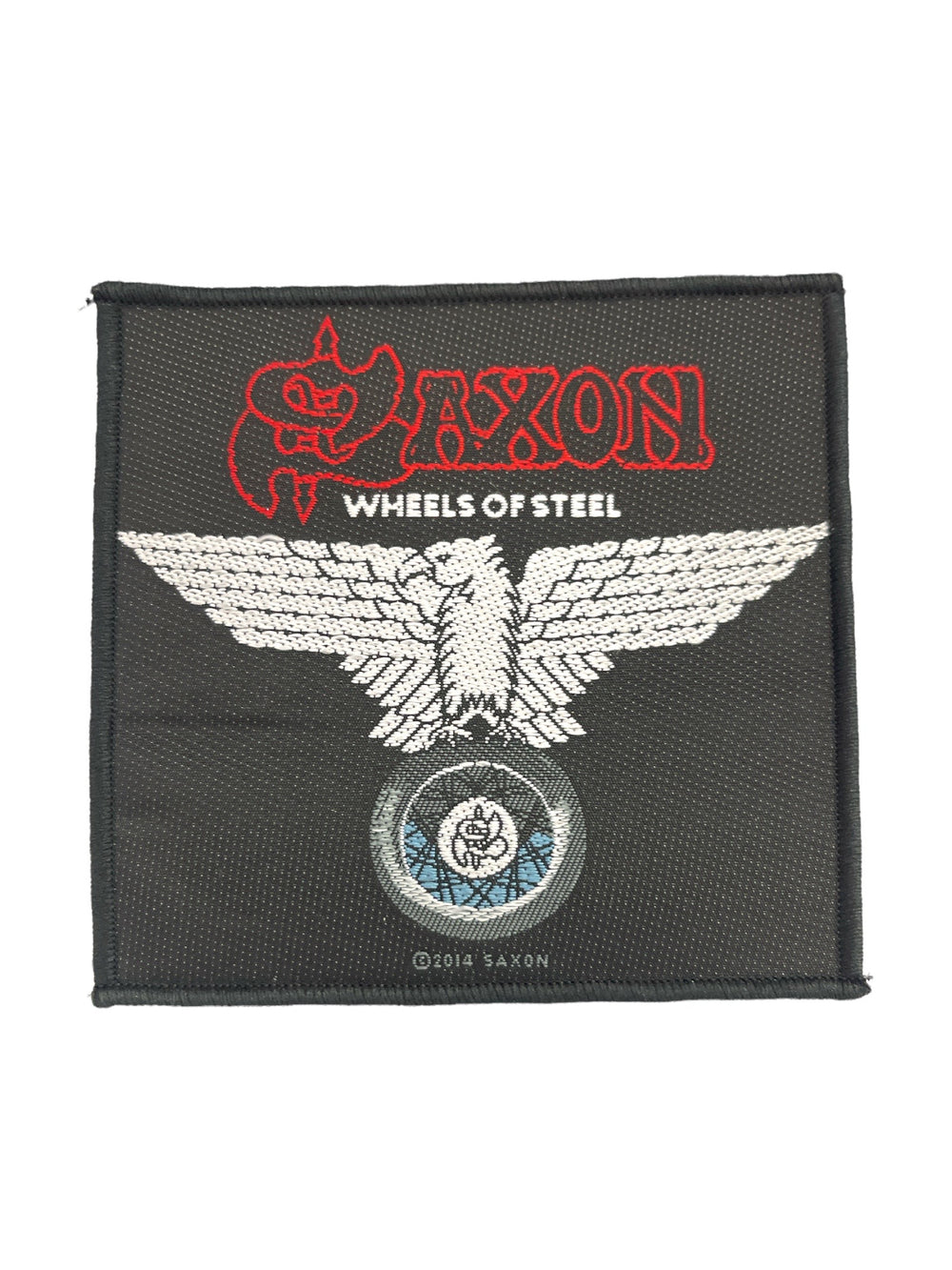 Saxon Standard Patch: Wheels of Steel Official Woven Patch Brand New