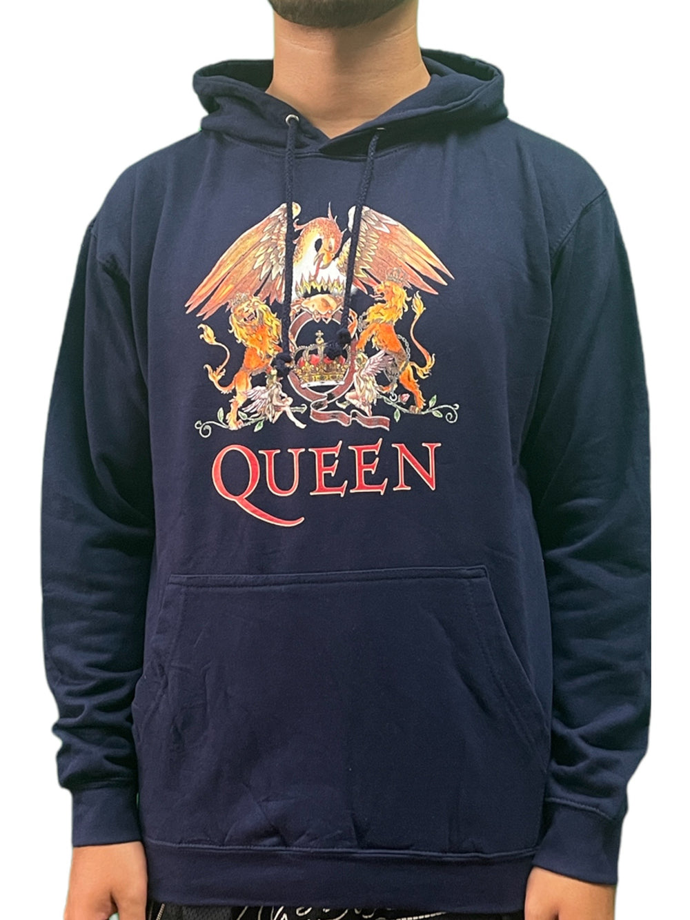 Queen Crest NAVY Pullover Hoodie Unisex Official Various Sizes NEW