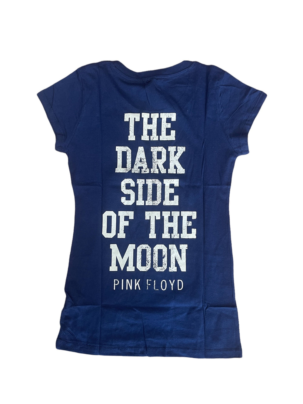 Pink Floyd DSOTM Back Printed NAVY Official T-Shirt Brand New Various Sizes LADIES