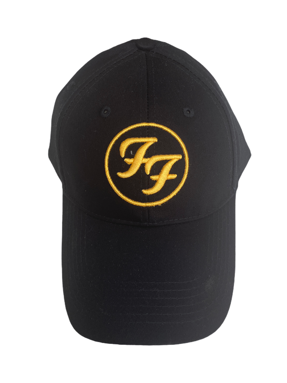 Foo Fighters The Official Embroidered Peak Cap Adjustable Brand New Gold FF