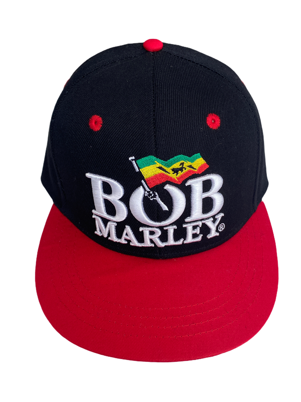 Bob Marley Official Flat Snapback Cap Adjustable Brand New Name Flag Logo