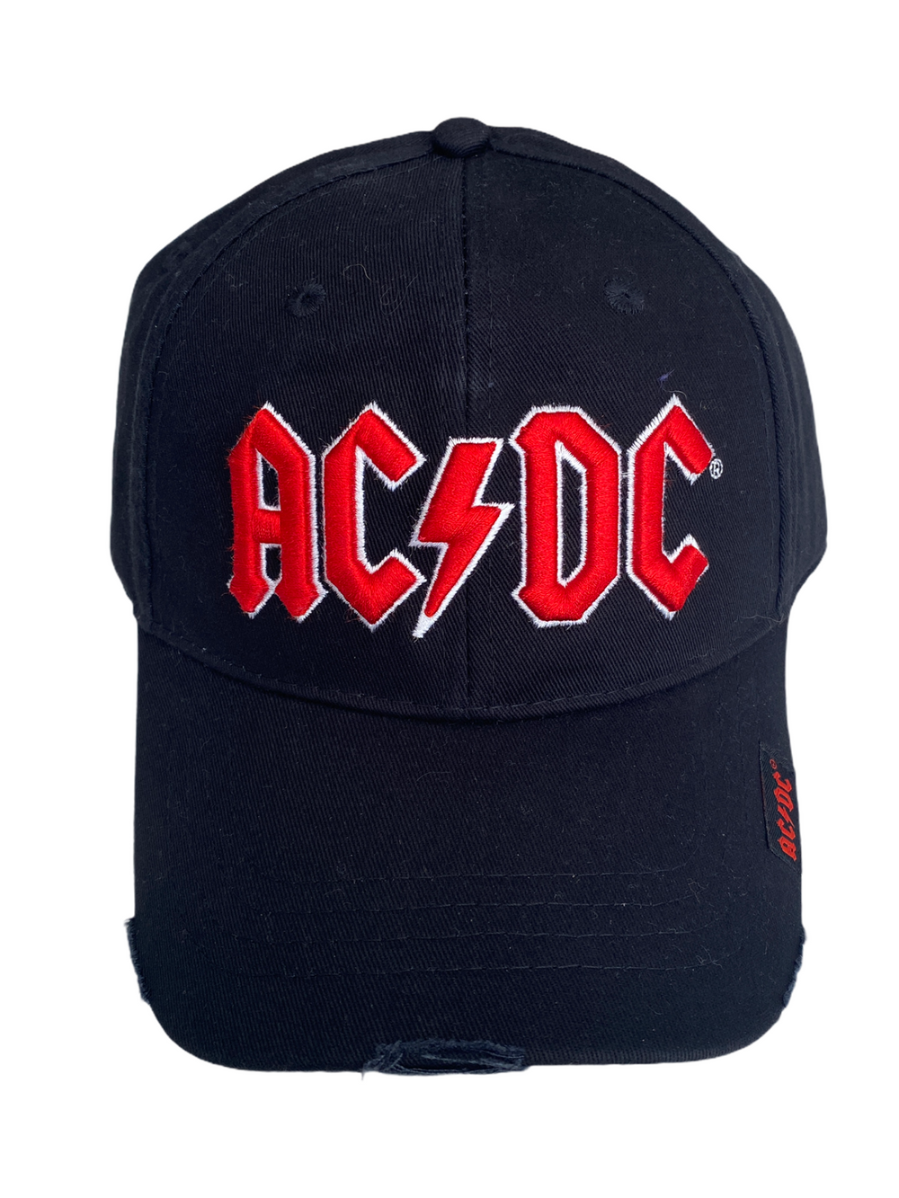 AC/DC Red Logo Cap Official Embroidered Peak Cap Adjustable Brand New