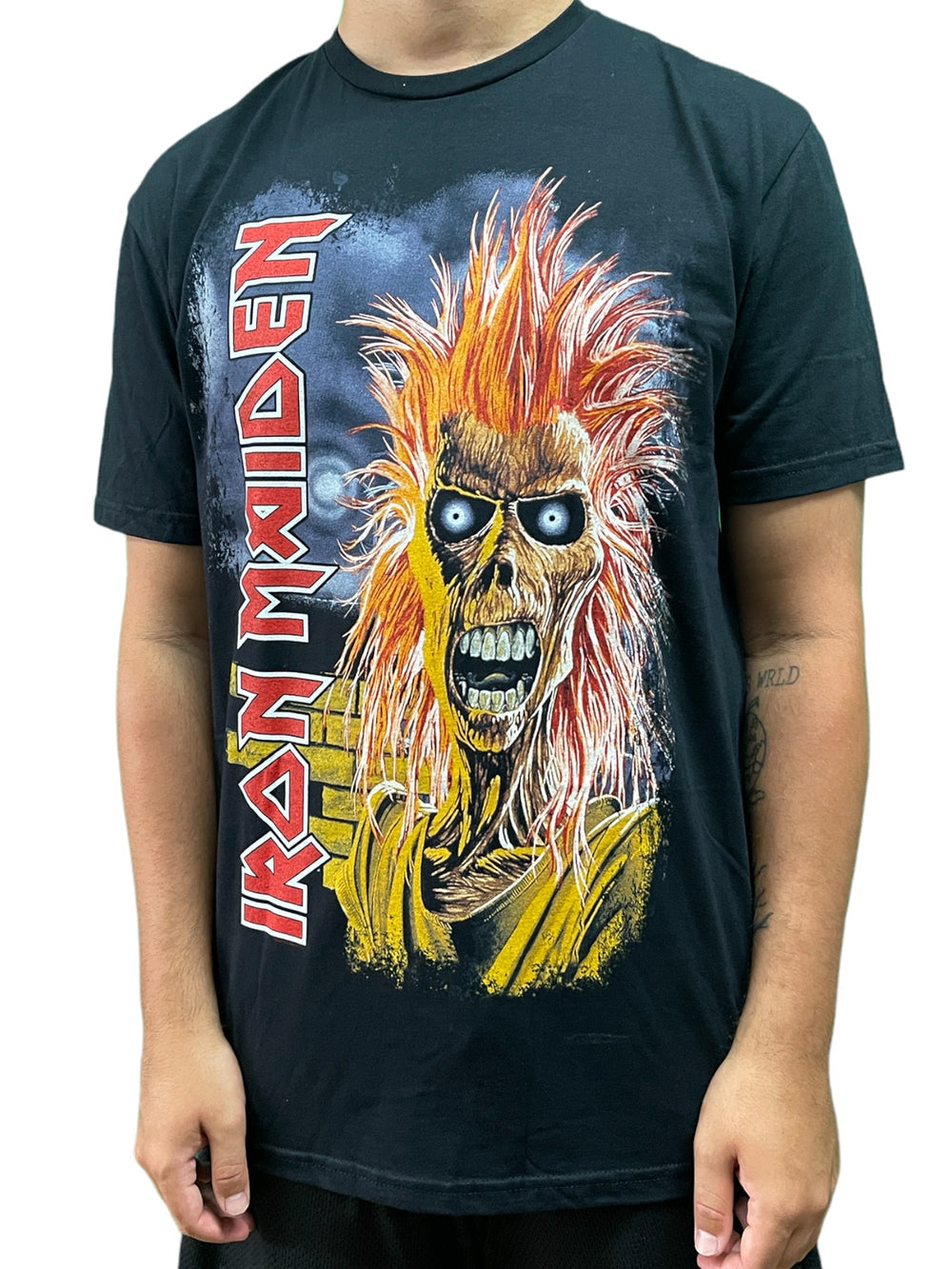 Iron Maiden First Album Tracklist V3 Unisex Official T Shirt Various Sizes Back Print NEW