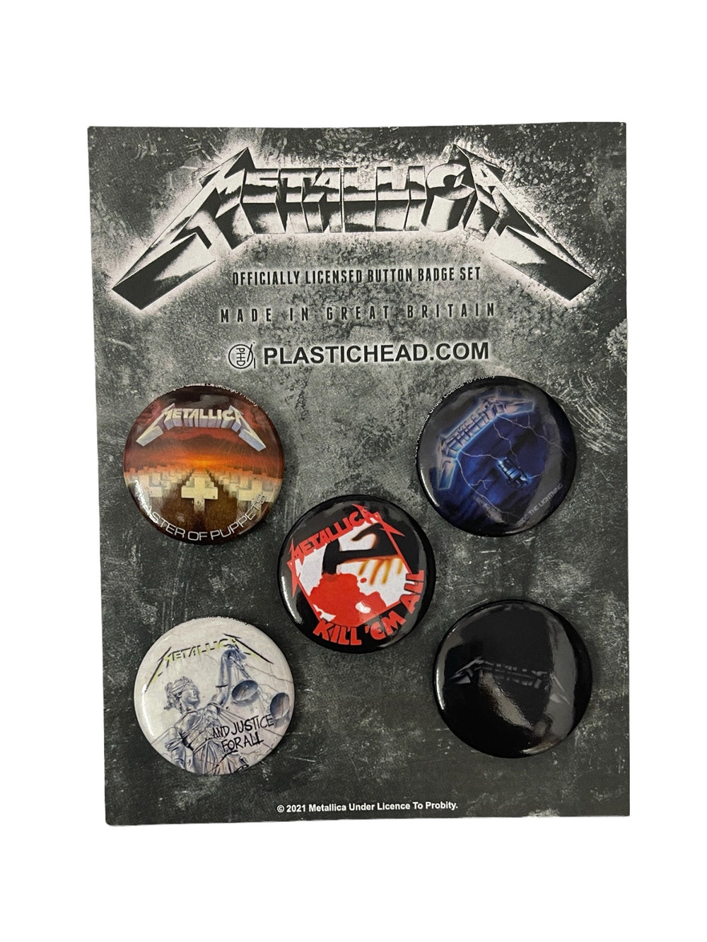 Metallica Official Merchandise Badge Pack - Albums 1983 - 1991 - PHBADGE120