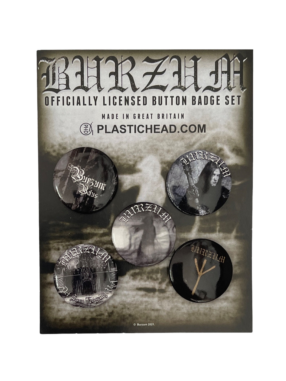 Burzum Official Merchandise Badge Pack Brand New - Set 2