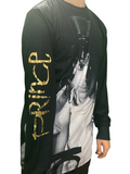Prince – Official Long Sleeved Sign O The Times Portrait Gold Text Unisex Shirt