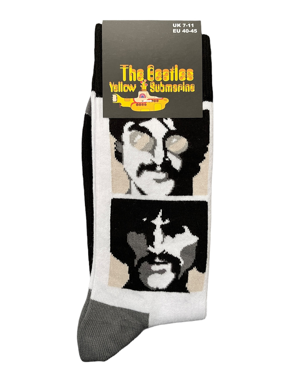 Beatles The SEA MONO WHT Official Product 1 Pair Jacquard Socks Brand New