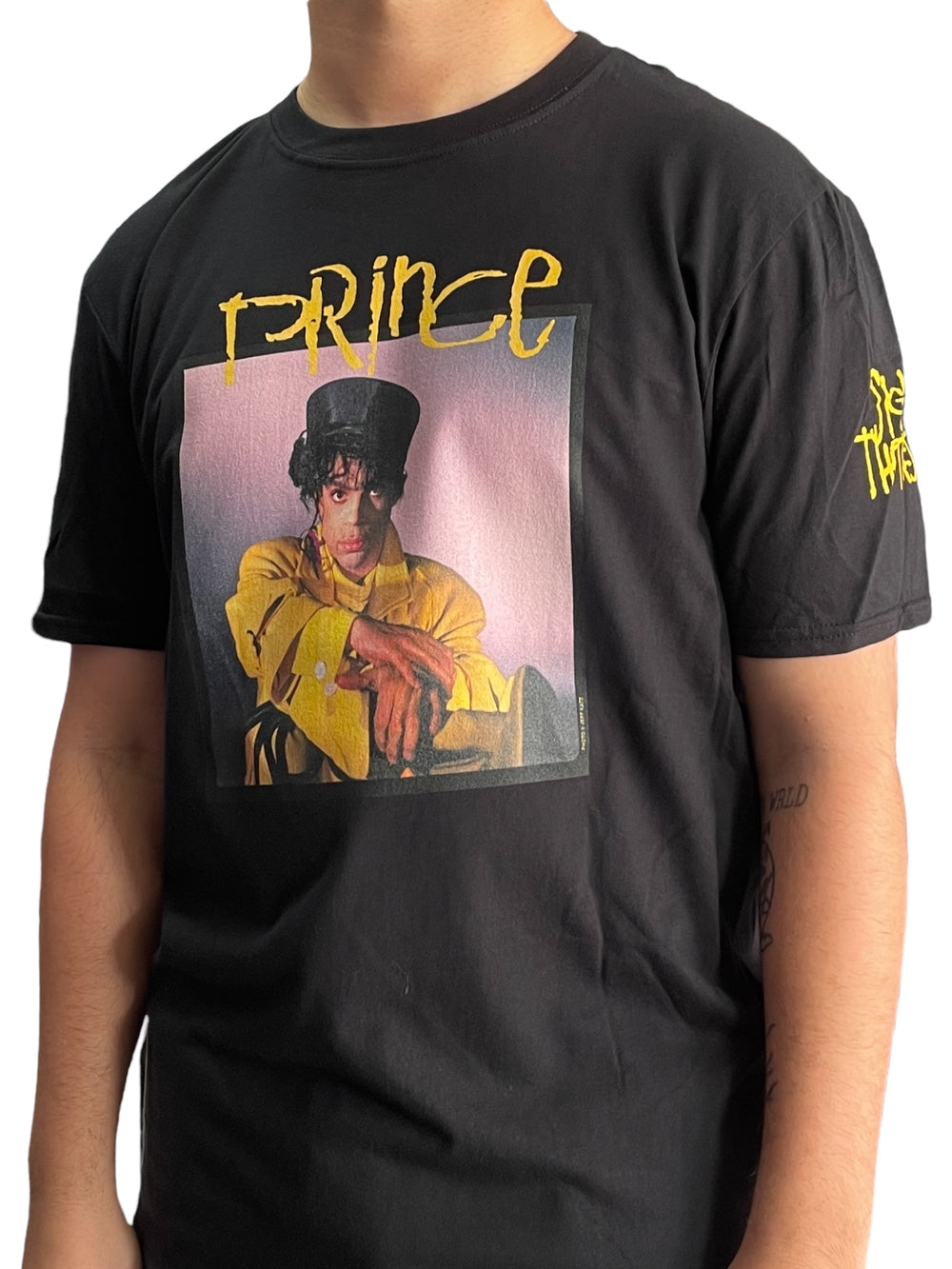 Prince Sign "O" The Times 35  Xclusive & Official Licensed Unisex T Shirt Arm Print